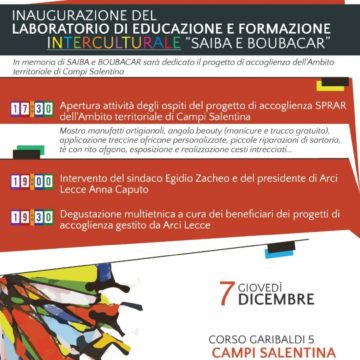 Campi Salentina (LE): laboratorio di educazione e formazione interculturale 