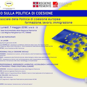 Torino, 07/05. Formazione “Dialogo su Politica di Coesione” 
