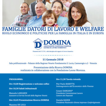 Venezia. Presentazione della ricerca “Famiglie, Datori di Lavoro e Welfare” 